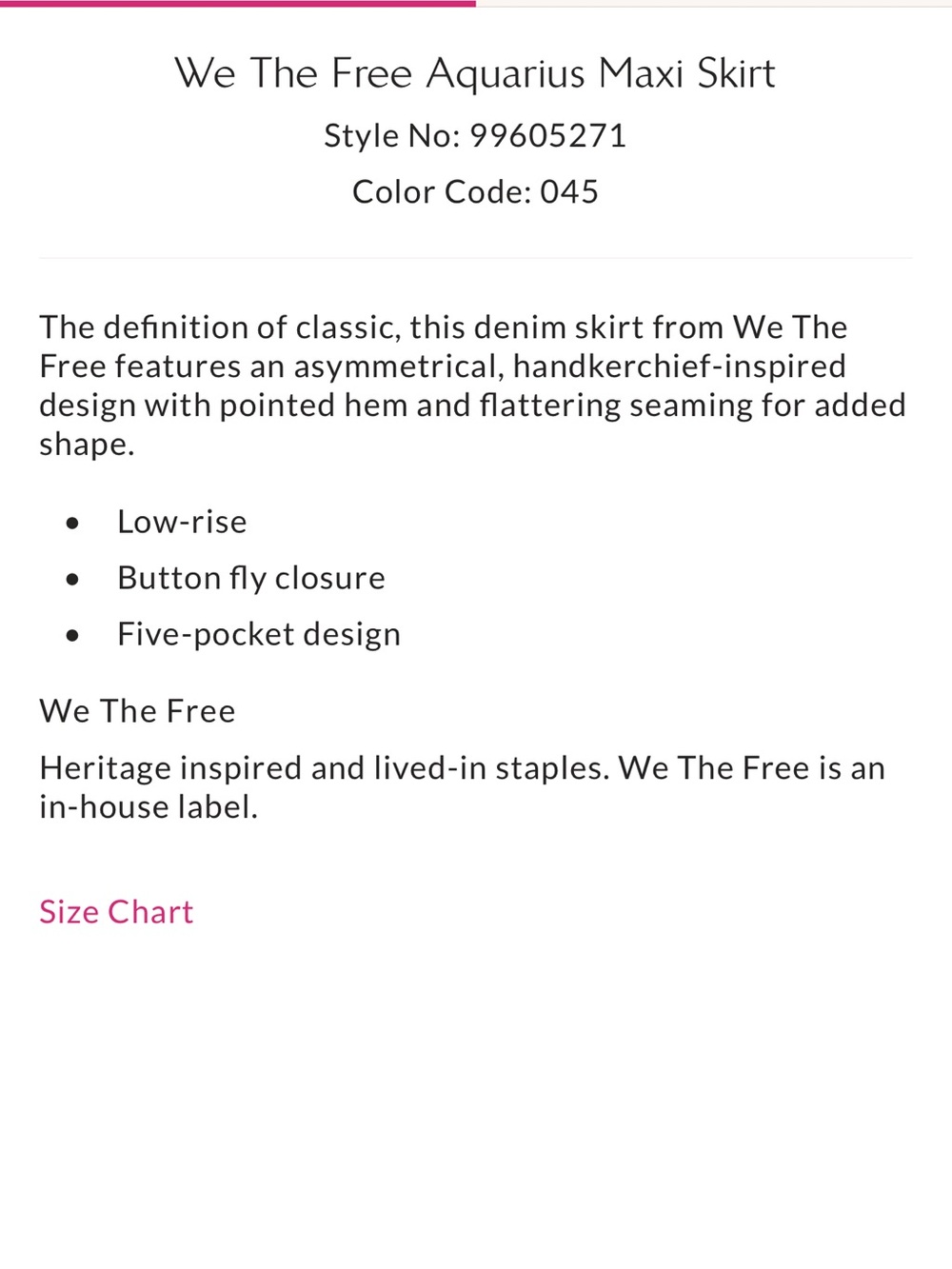 Free People We the Free Aquarius Denim Maxi Skirt-Frostwire - Picture 5 of 9